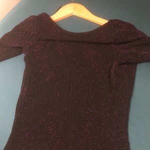 River Island black dress with purple glow